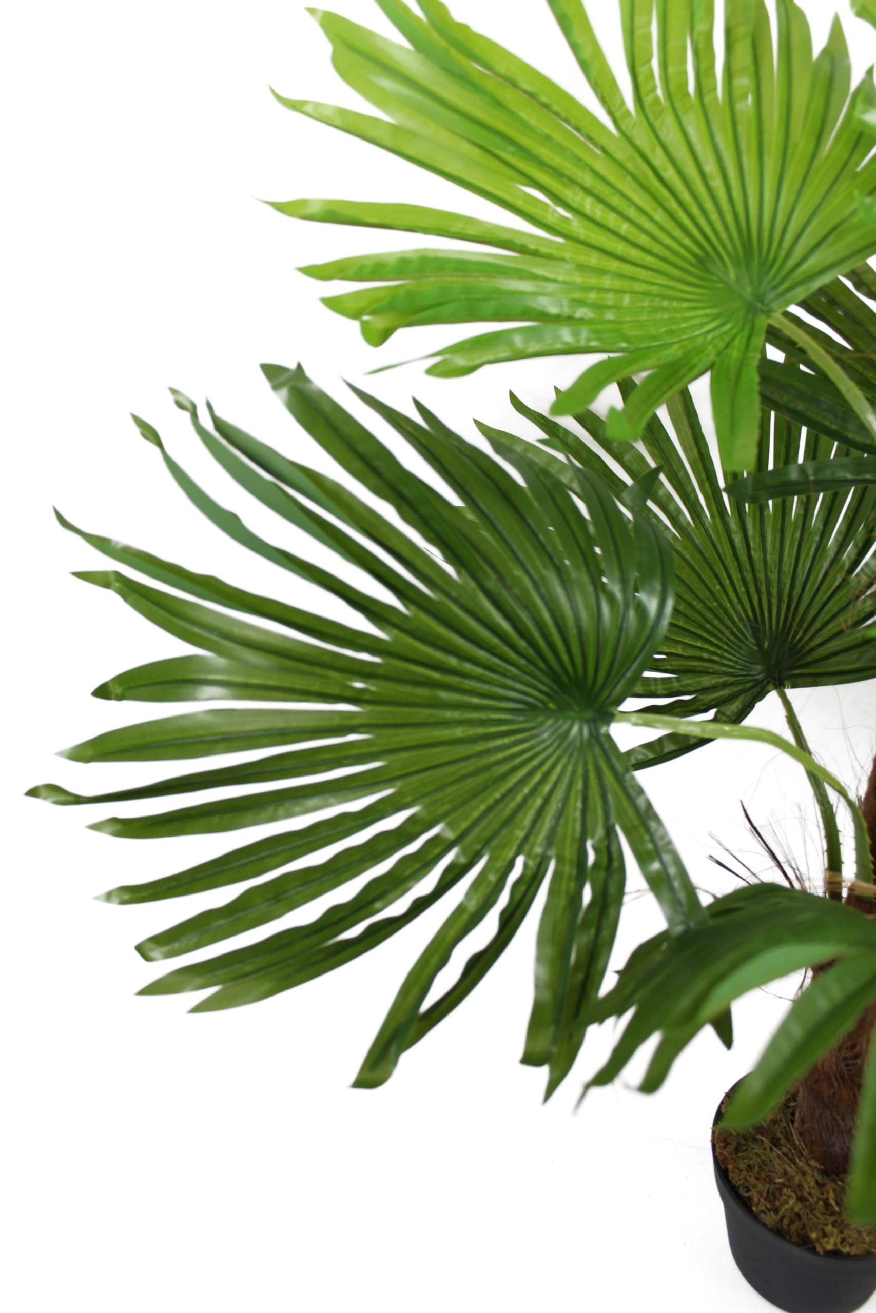 Palmier Artificiel 90 cm 9 Feuilles Plante Tropicale décorative en Pot