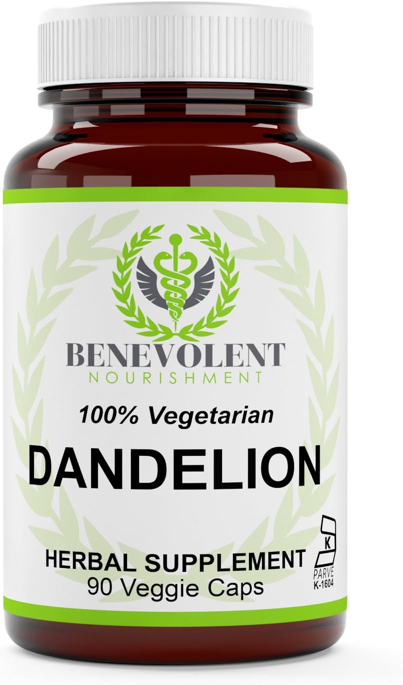Dandelion Root Capsules - Organic Taraxacum Officinale - 450 mg per Capsule- 100% Vegetarian & Gluten Free - 90 Non GMO Powder Veggie Caps - True Herbal Supplement