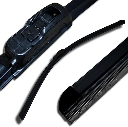 Miniatura 3 de TuningPros WBJ-D26 - Limpiaparabrisas sin soporte, con gancho J, 26 pulgadas (25.591 in), lado del conductor, juego de 1