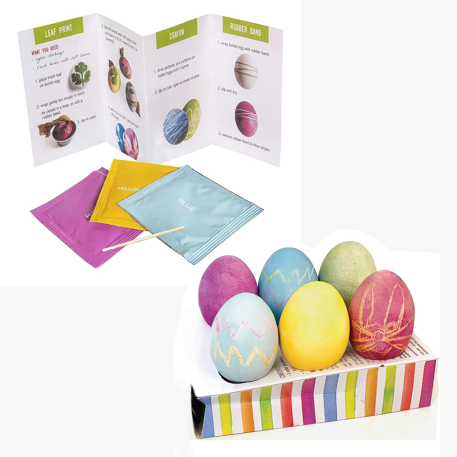 ColorKitchen Easter Egg Coloring Kit (2 Pack) – Natural Plant-based | Colorful Egg Coloring Kit | No Artificial Colors | Non-GMO | Box Makes Egg Drying Tray