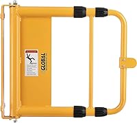 Global Industrial SSG2340 Self-Closing Safety Swing Gate 22-40" Adjustable Yellow Steel for Warehouses