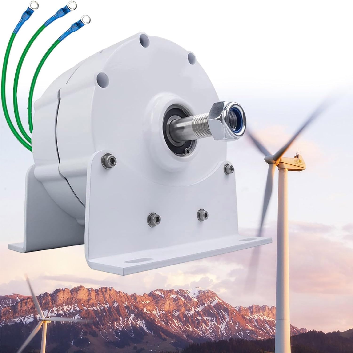 Trójfazowy Alternator 6000 W / 8000 W / 10000 W / 12000 W – Generator Elektryczny Z Magnesami Trwałymi Ndfeb (Ziemie Rzadkie), Alternator Prądu Przemiennego Ac Do Samodzielnego Montażu DIY(24V,10000W)