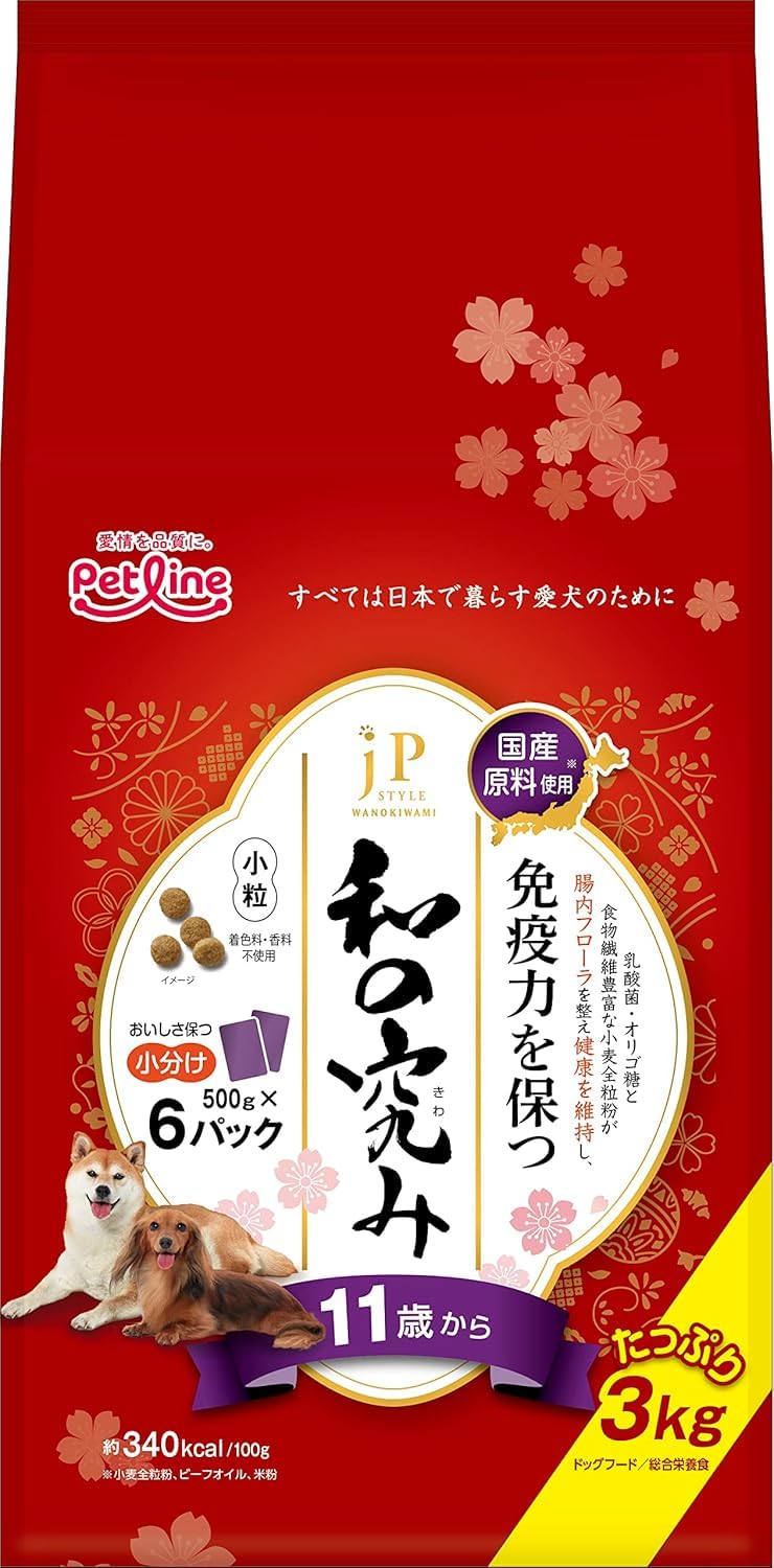 Amazon.co.jp: ジェーピースタイル 和の究み ドッグフード 小粒 11歳