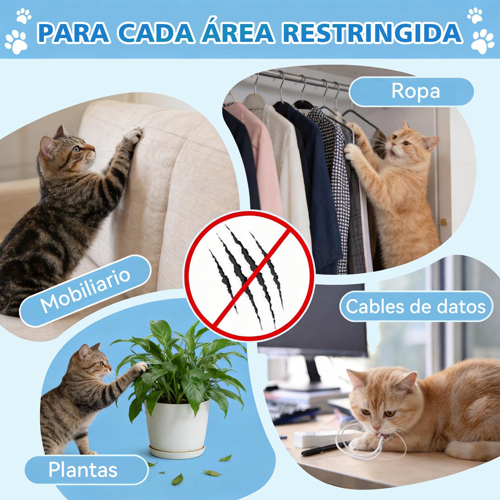 Spray repelente para gatos, Repelente para gatos y ahuyentador de gatos natural, Eficaz ahuyentador de gatos para interiores y exteriores, Spray que ahuyenta a gatos y protege muebles, jardín y sofá