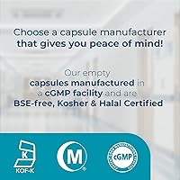 Vista 7 de Capsuline Size 0 - Clear Empty Vegan Capsules - 1000 Count - Empty Veggie Pill Capsules - DIY Vegetable Capsule Filling - Empty Caps - Kosher and