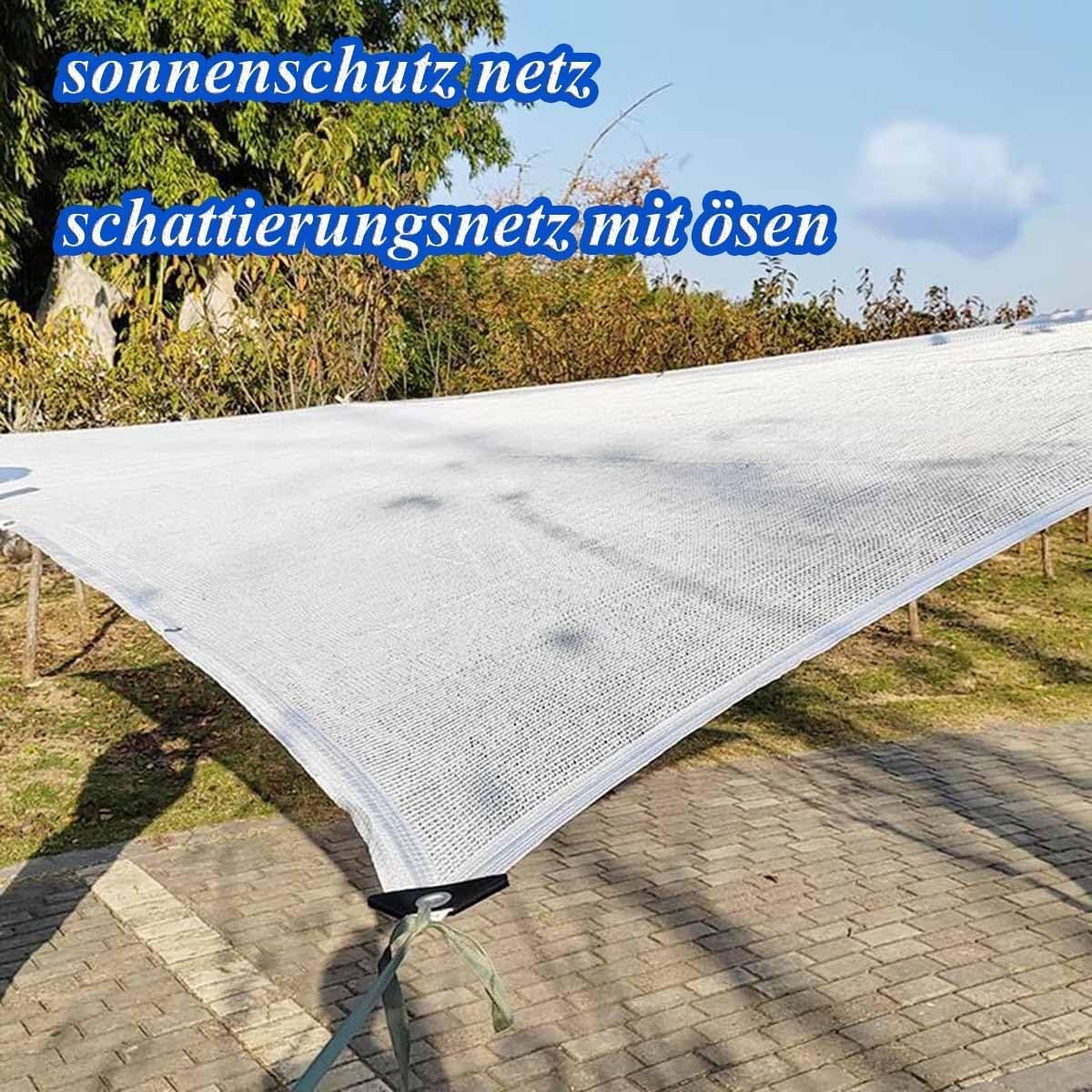 Toldo de malla con ojales para uso de red de 2 x 6 m para invernadero y garaje.