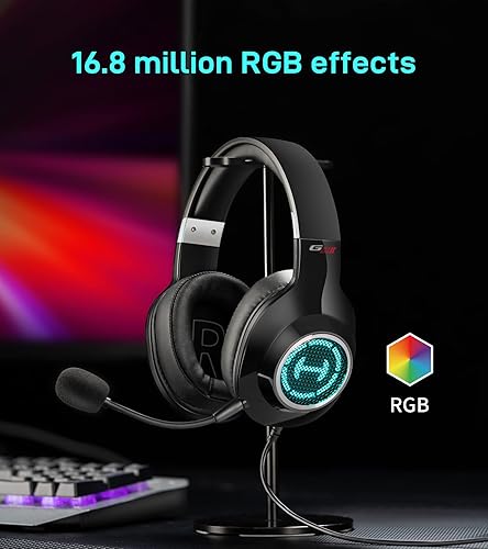 Miniatura 6 de HECATE by Edifier G2 II Gaming Headset, USB Wired Gaming Headphones with Mic, Headset for PC PS4PS5MacLED RGB Lighting with 7.1 Surround Sound, 50mm