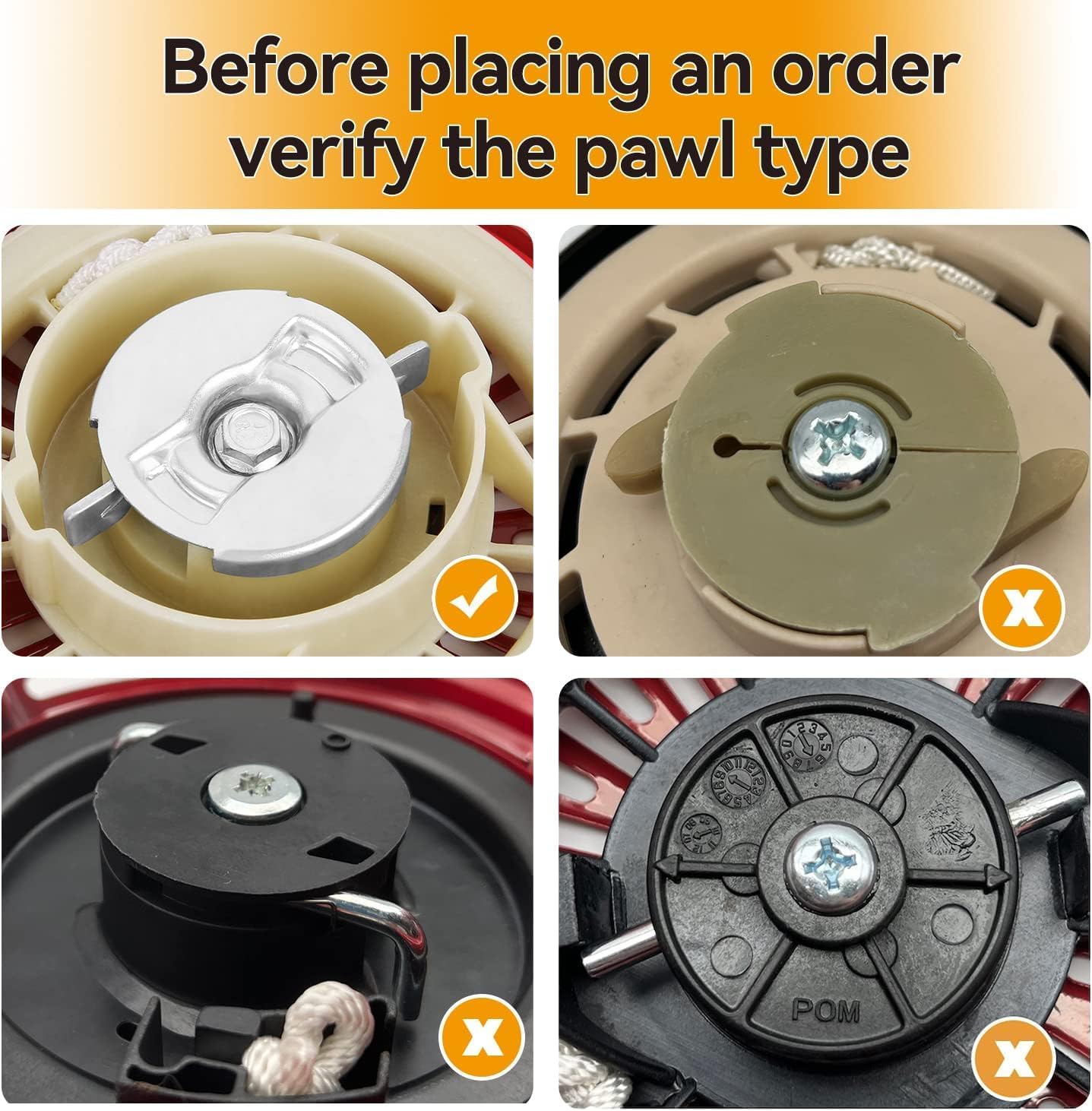 SOFO for Honda GX390 Pull Cord Starter - Pull Start Assembly w/Pull Cord 11HP 13HP 420cc Mower Washers Recoil Pull Starter (2 Pack Red, 200mm)