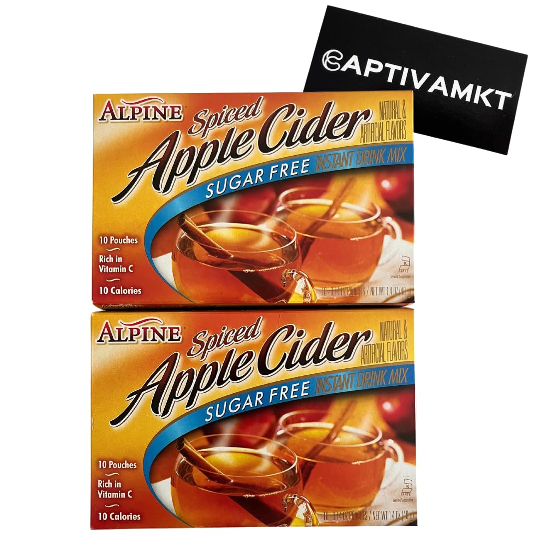 Sugar Free Spiced Apple Cider Drink Mix Bundle, 2Pack of