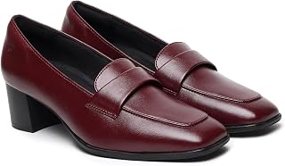 Bliss Heel 001 Slip-on Loafers for Women | Comfortable & Stylish Block Heeled | Fashion Moccasins with Footpharma Footbed | Perfect for Casual, Formal Shoe