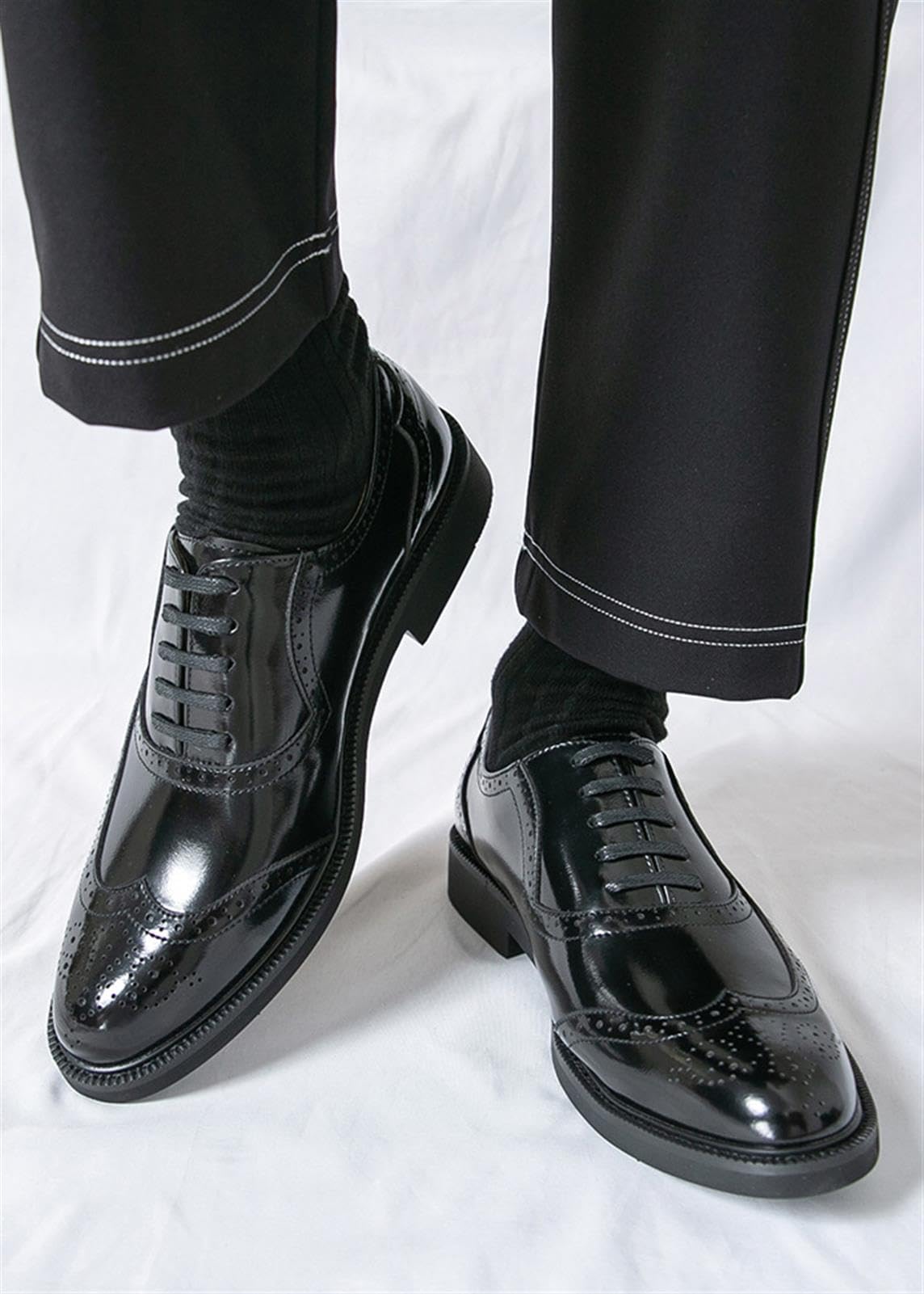 Carpe Oxford da Uomo Classiche Brogue Stringate Eleganti per Business Matrimonio Derby Formale Scarpe