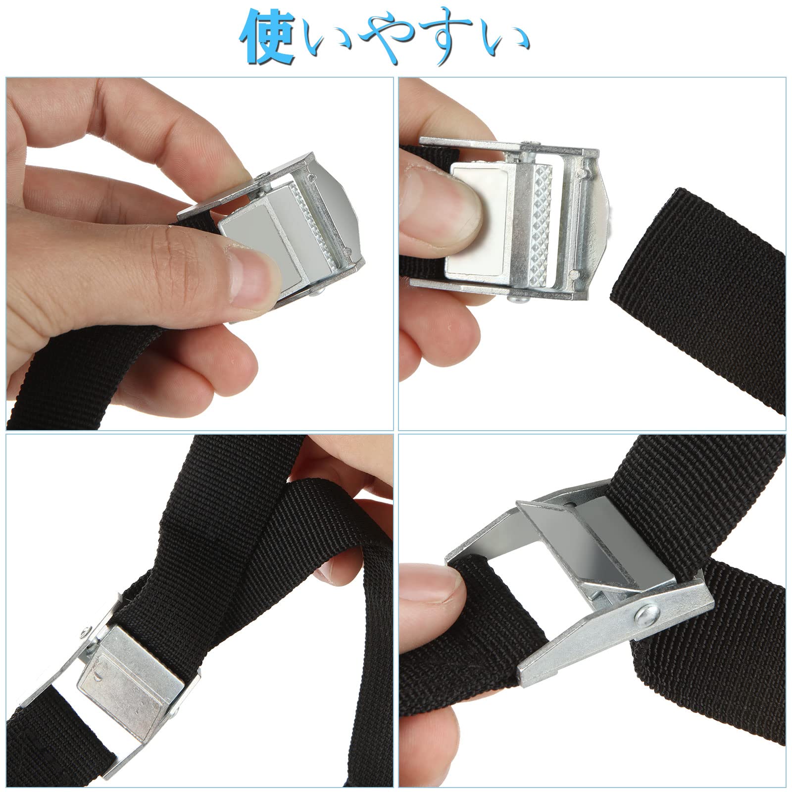 Amazon.co.jp: RILIHII 【10本セット】荷締めベルト 荷物 バイク 固定