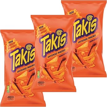 Takis Intense Nacho Non-Spicy New Cheesy Flavor 100g Pack of 3