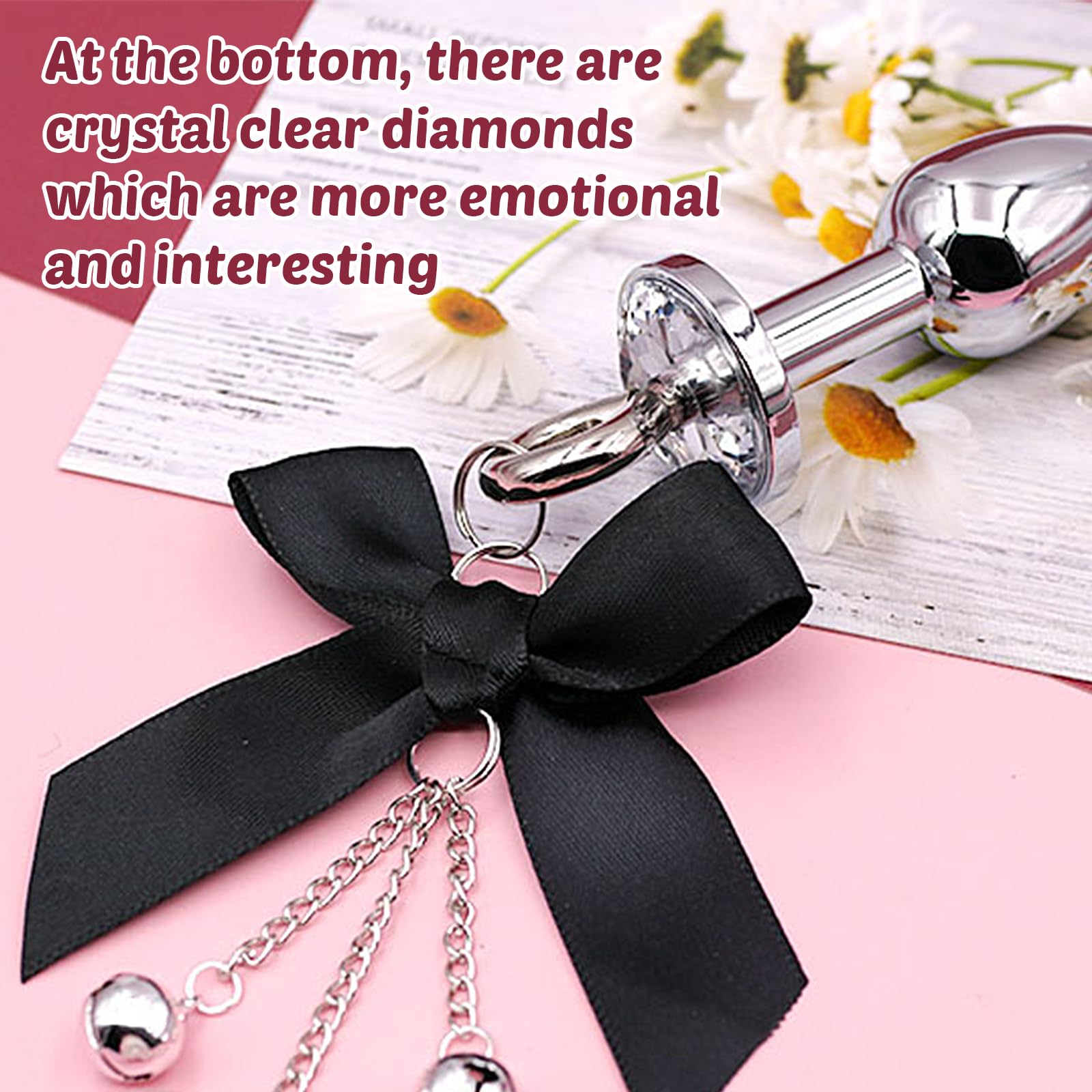 Luxury Stainless Steel Metal Anal Trainer Jewel Butt Plug SM Small Bell Adult Anal Plugs(M): A M