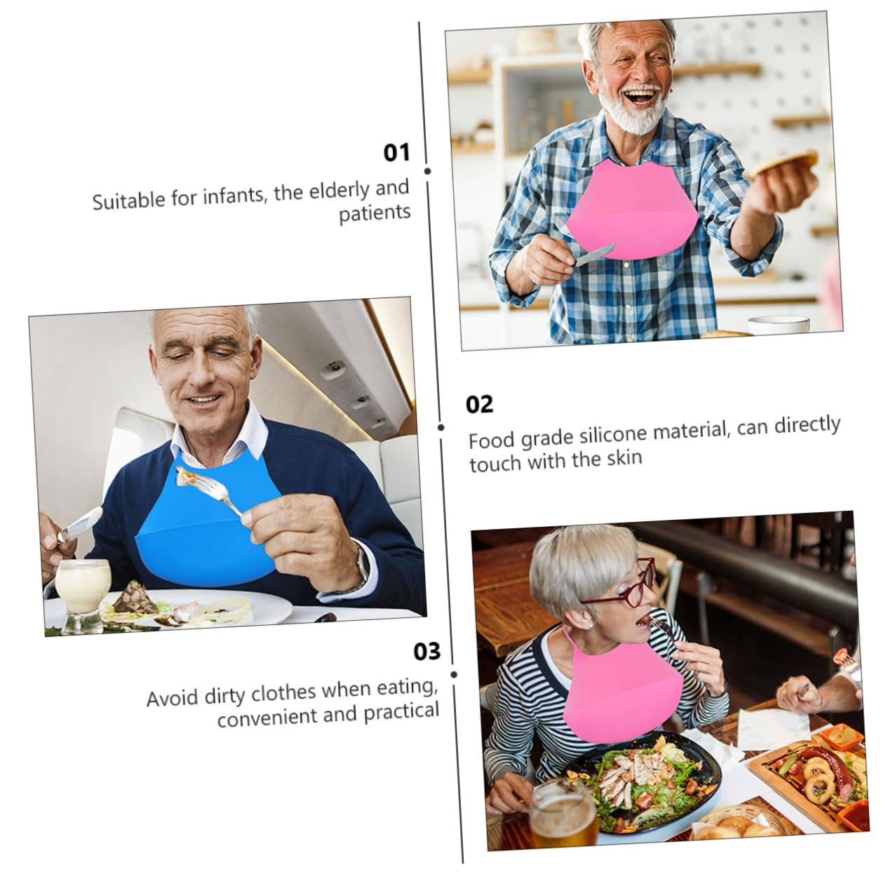 6 Stück Reisbeutel Für Erwachsene Lätzchen Kleidungsschutz Für Erwachsene Waschbares Lätzchen Für Erwachsene Bandana Lätzchen Für Kleinkinder Waschbare Lätzchen Für FRCOLOR