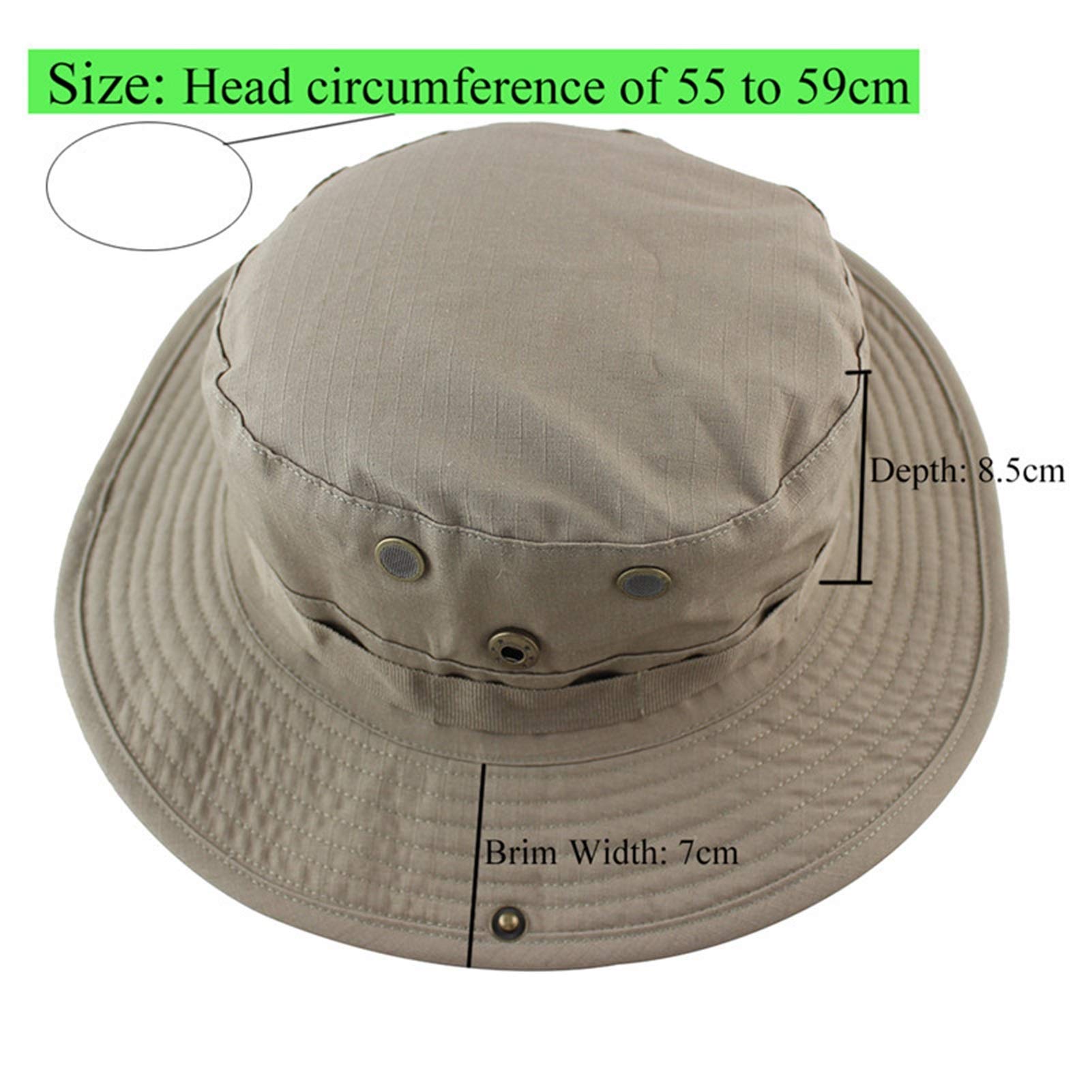 ZZDH Cappello Pescatore Uomo Uomo Donna Estate Cappelli da Pesca all'aperto Wide Brim Sole Cappello Protezione UV Cappello da Uomo Escursionismo Sombrero Escursonismo Cappello (Color : Black