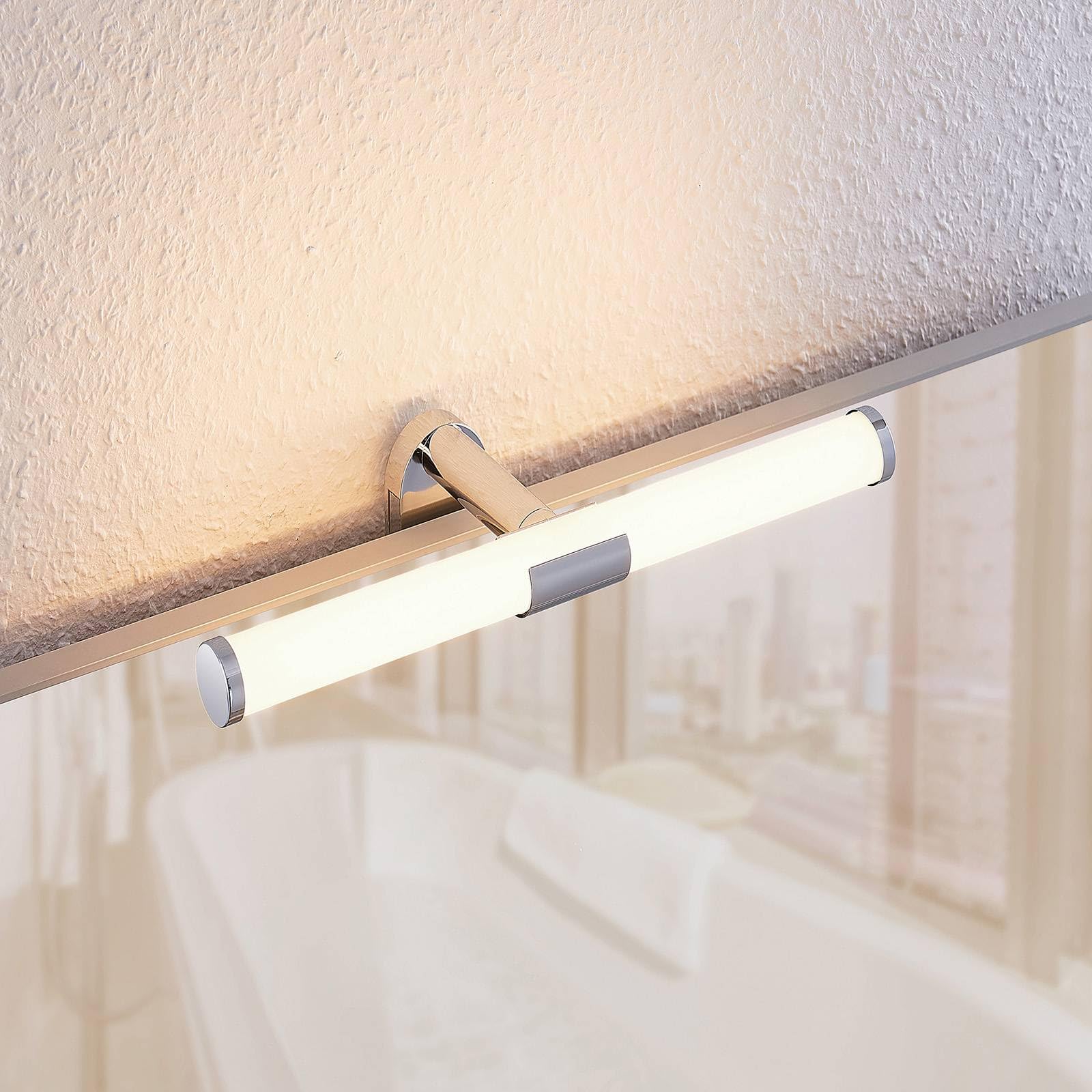 Lindby LED Lámpara de pared Naili (Moderno) en Plateado hecho Plástico e.o. para Cuarto baño (1 llama, lámparas, aplique