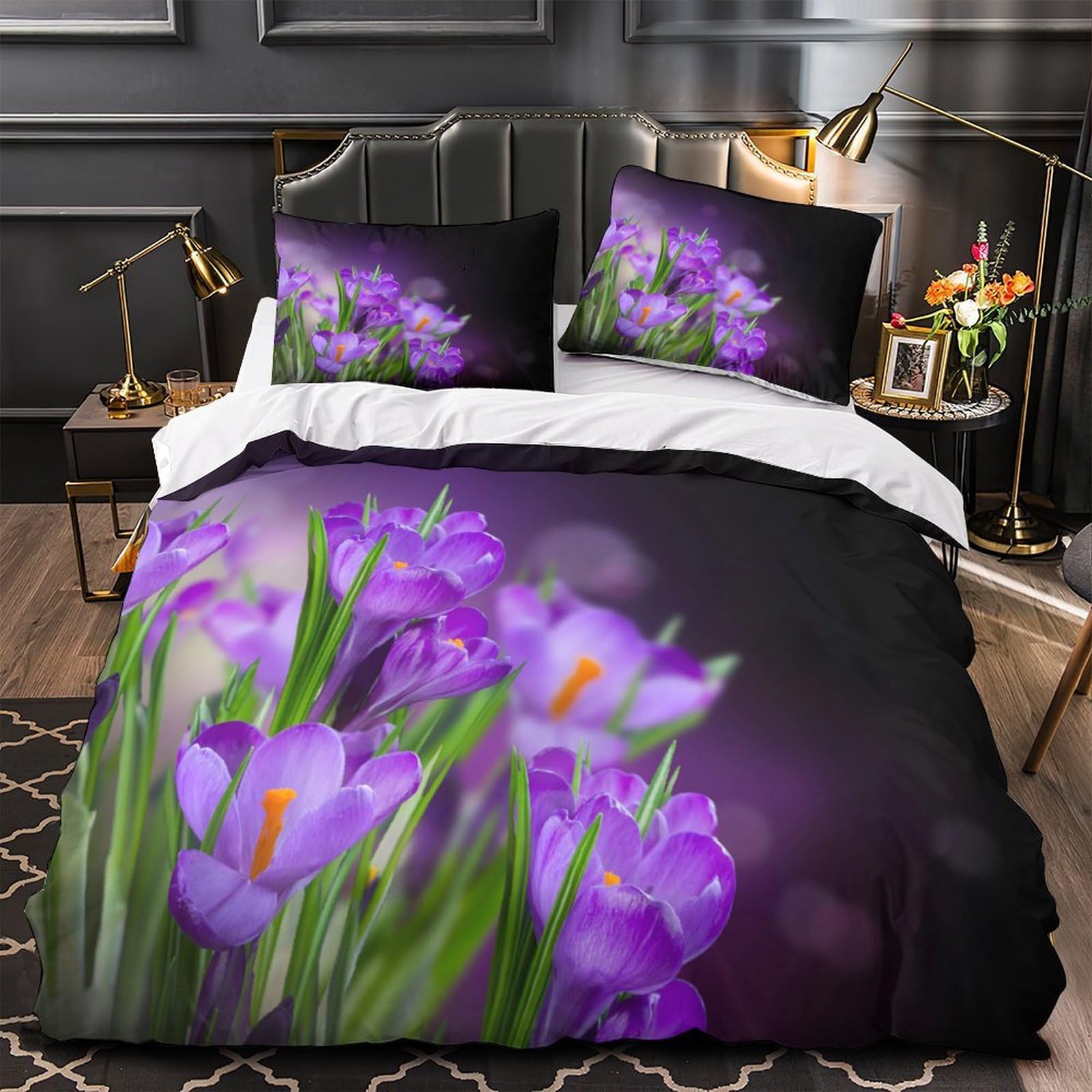 Linge de lit violet imprimé 3D pour transformer la chambre d'un garçon ado