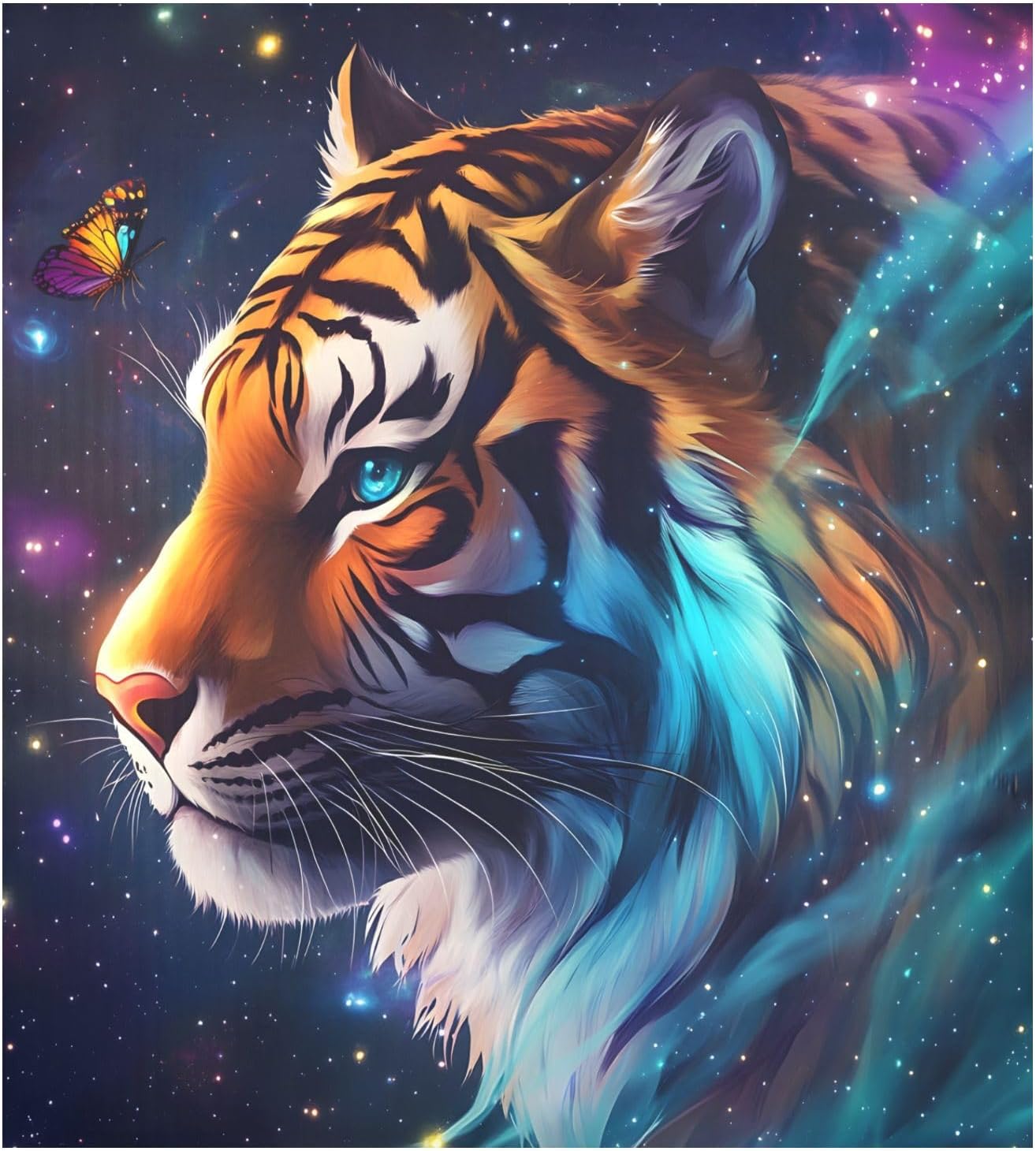 Dishwasher Magnet Cover Large Magnetic Stickers Tiger Butterfly Front Dishwasher Cover Reusable Decal for Home Kitchen Refrigerator Decorative Lid Washing Machine Laundry