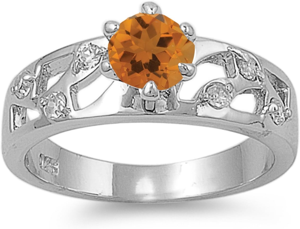 CHOOSE YOUR COLOR Sterling Silver Round Ring