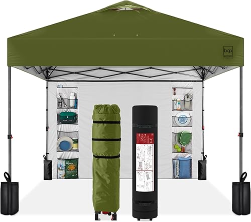 Miniatura 38 de Best Choice Products Carpa Toldo Desplegable de 10x10 pies para Instalación de 1 Persona, Refugio Portátil Instantáneo con Botón de 1 Toque,