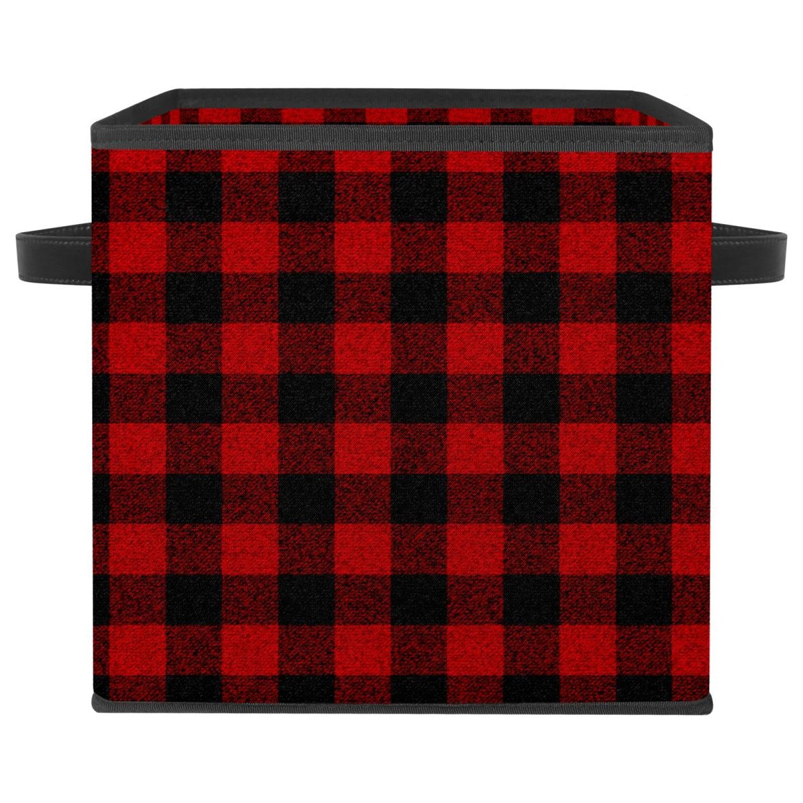 Boîte de rangement pliable cube en tissu noir pour placard