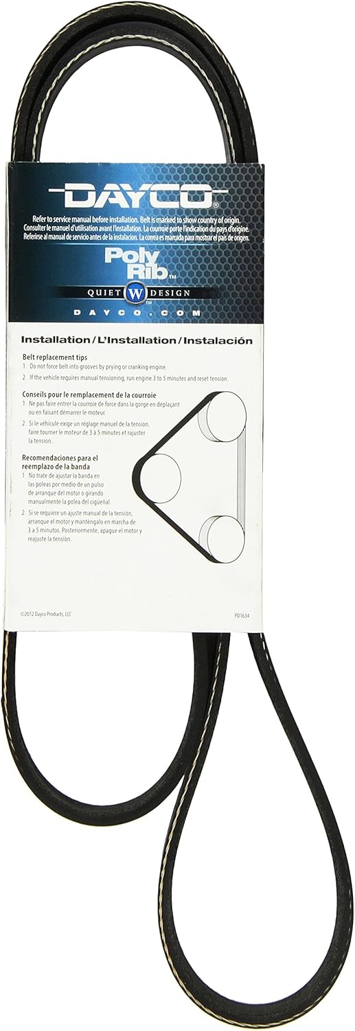 Dayco 5060523 Serpentine Belt , Black