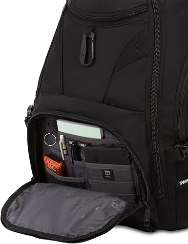 Miniatura 6 de SwissGear 1900 Scansmart TSA - Mochila para portátil de 17 pulgadas, NegroNegro