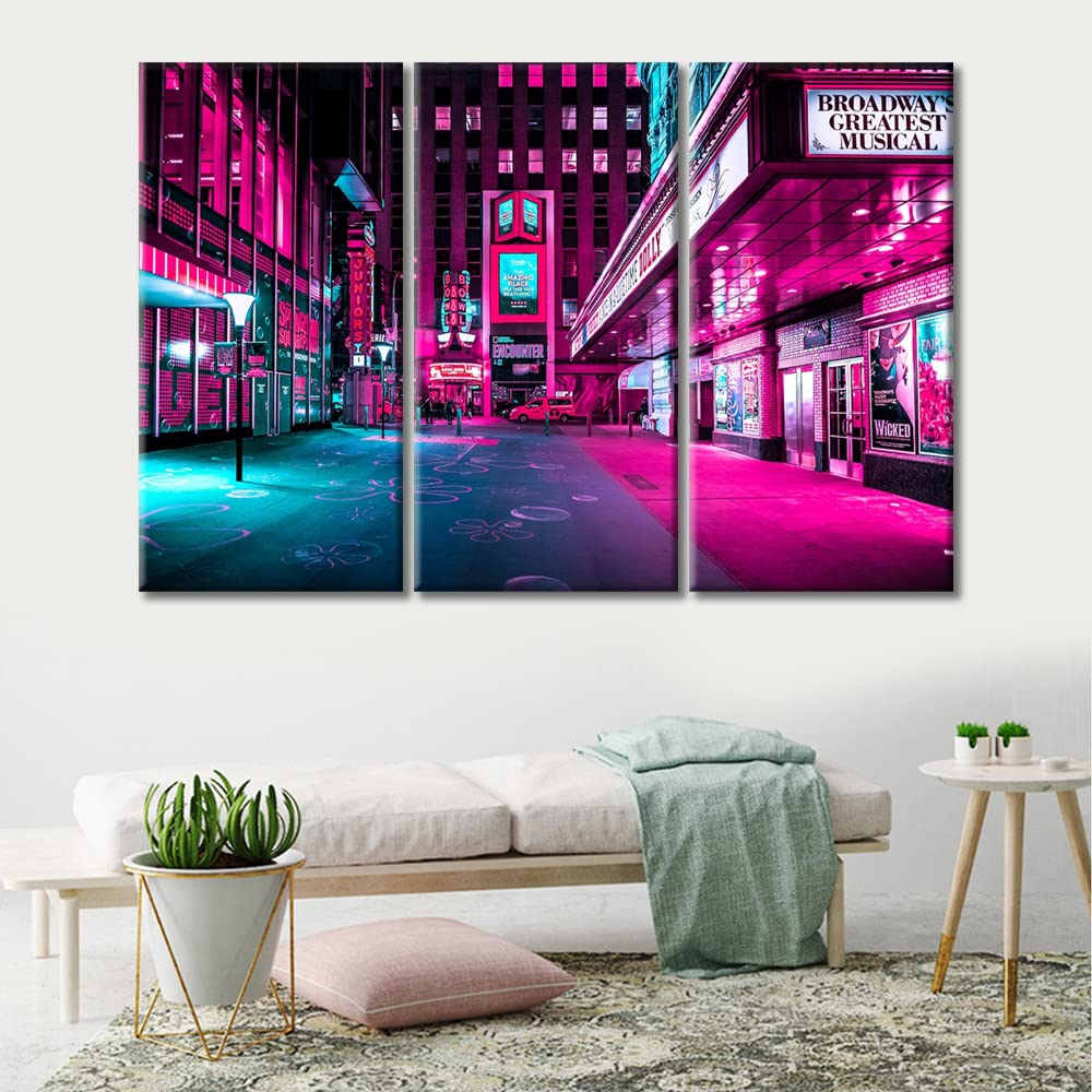 Amazon.co.jp: TUMOVO ニューヨーク 街 壁装飾 ネオン風景写真 3