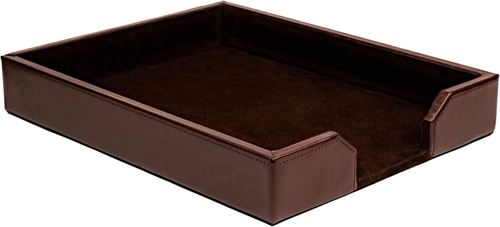 Leather Desk Organizer, 95store 3Tier Stackable Document