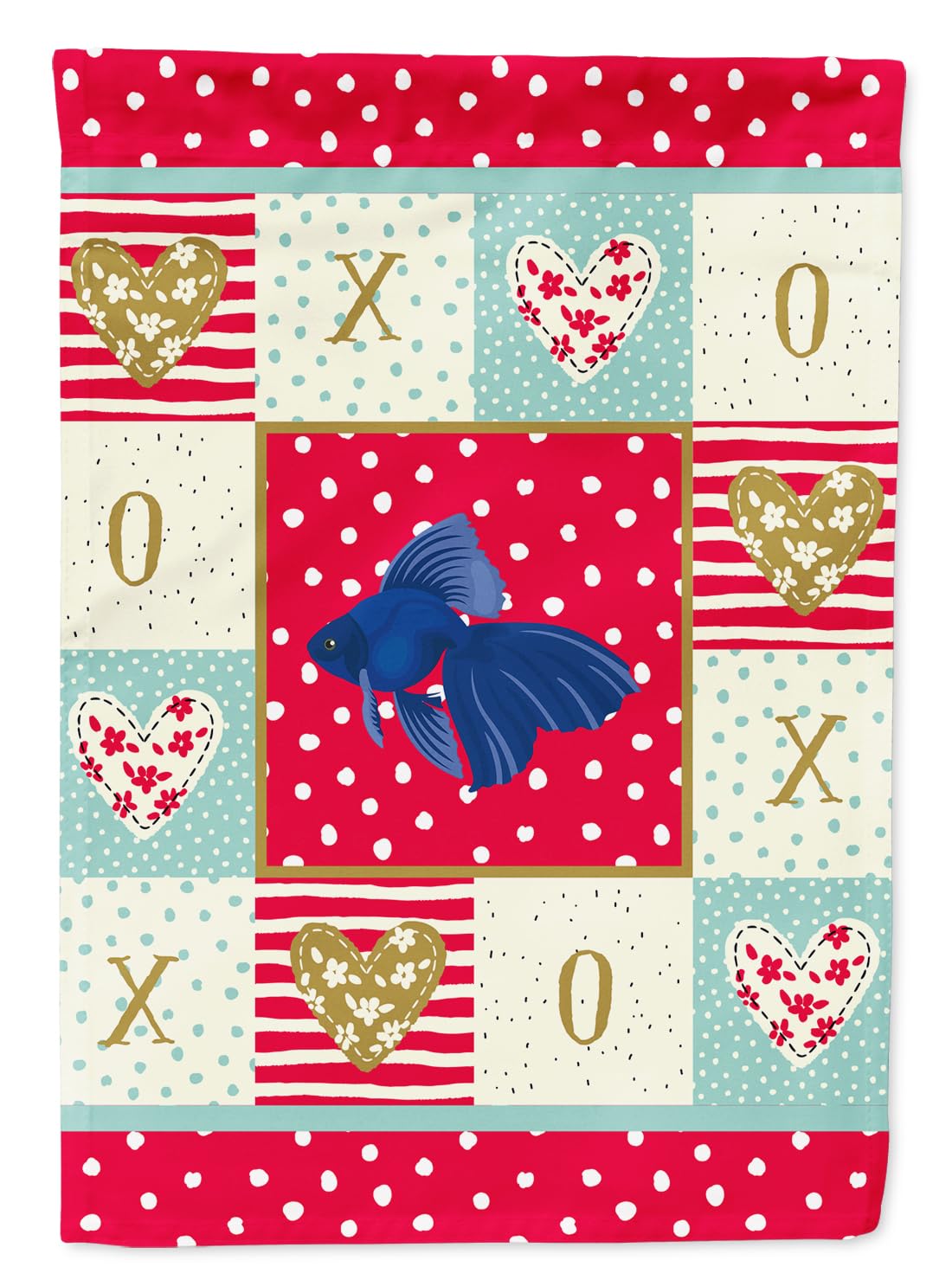 Drapeau poisson rouge Caroline's Treasures CK5481GF S multicolore
