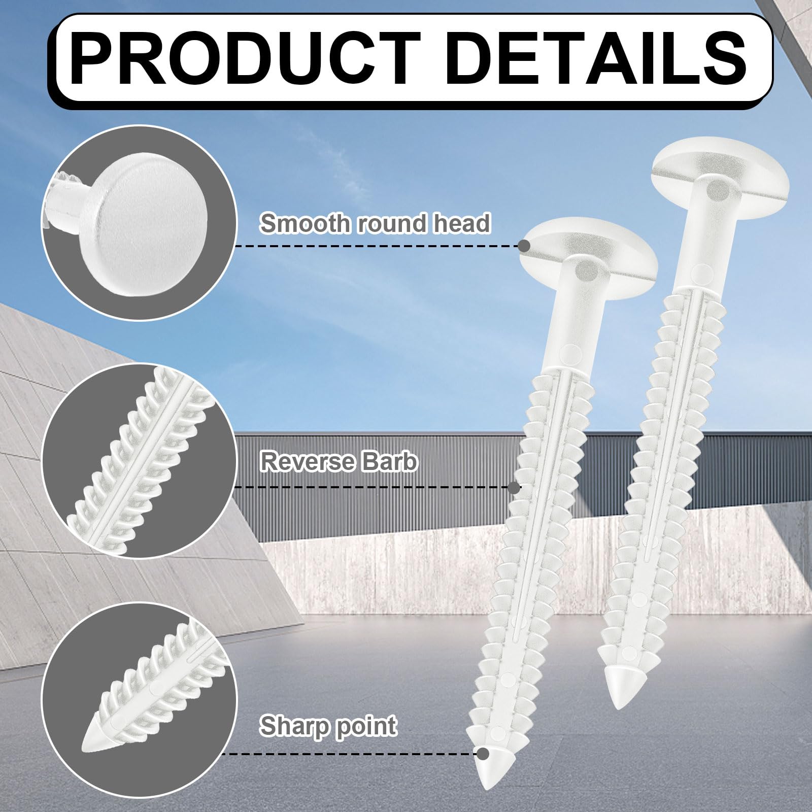Snapklik.com : Blulu 60 Pcs 3 Inch Vinyl Shutter Fastener Window Panel ...