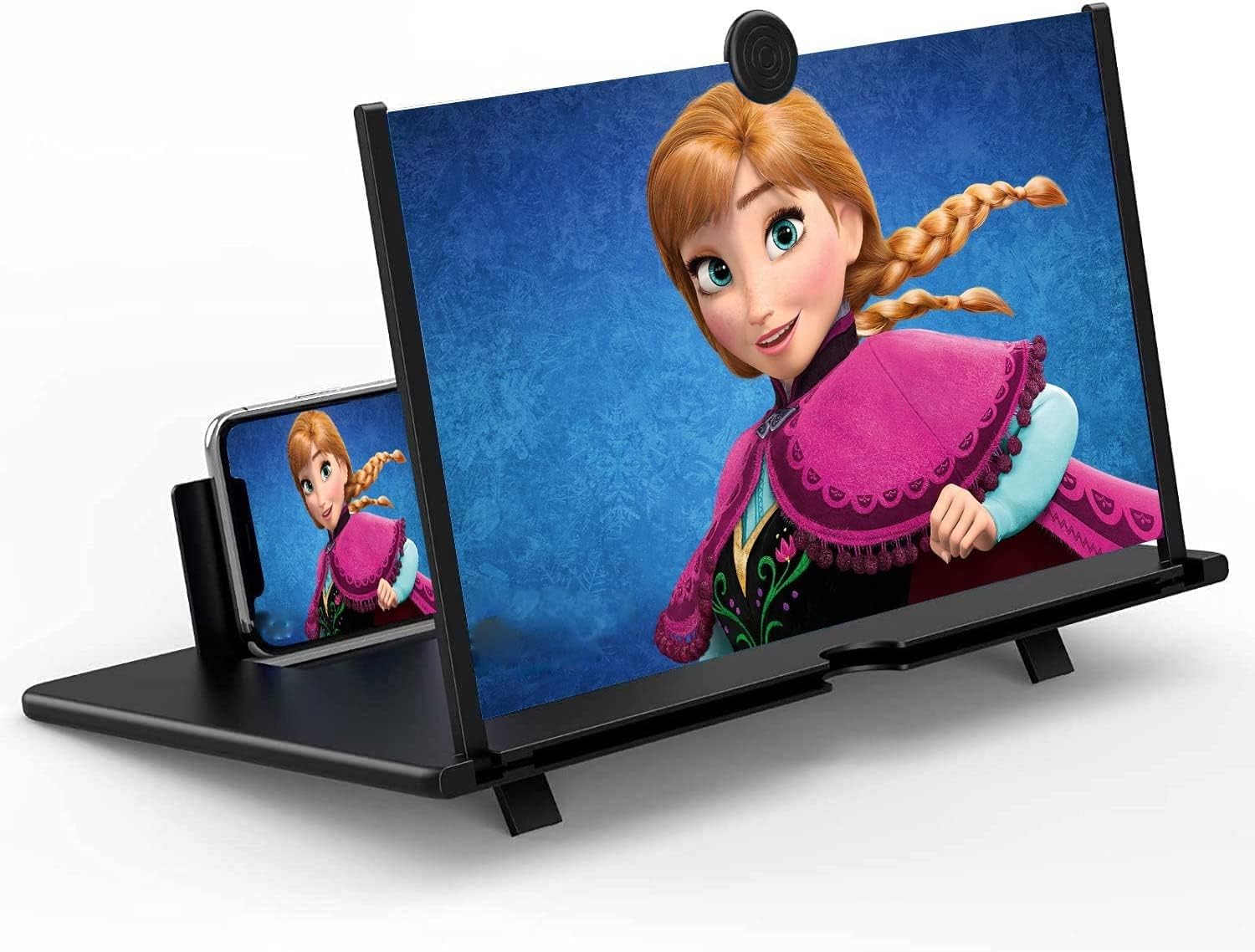 18 Pouces Agrandisseur ecran Telephone, 3D HD Amplificateur d'écran,Loupe Portable Telephone, adapté pour Regarder des Vidéos sur Tous Les Smartphones