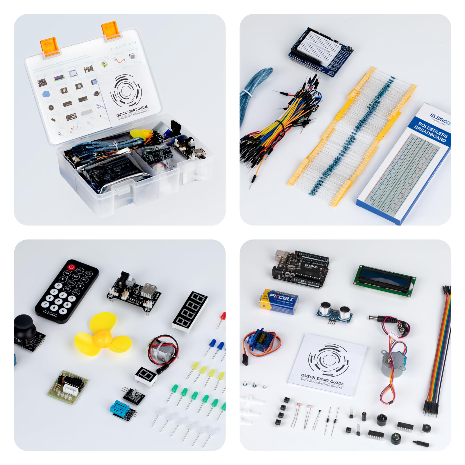 ELEGOO UNO R3 Super Starter kit di Avviamento con Guida per Principianti e Professionisti fai da te Compatibile con Arduino IDE