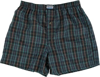 Knocker Men's Classic Plaid Cotton Boxer Shorts Underwear