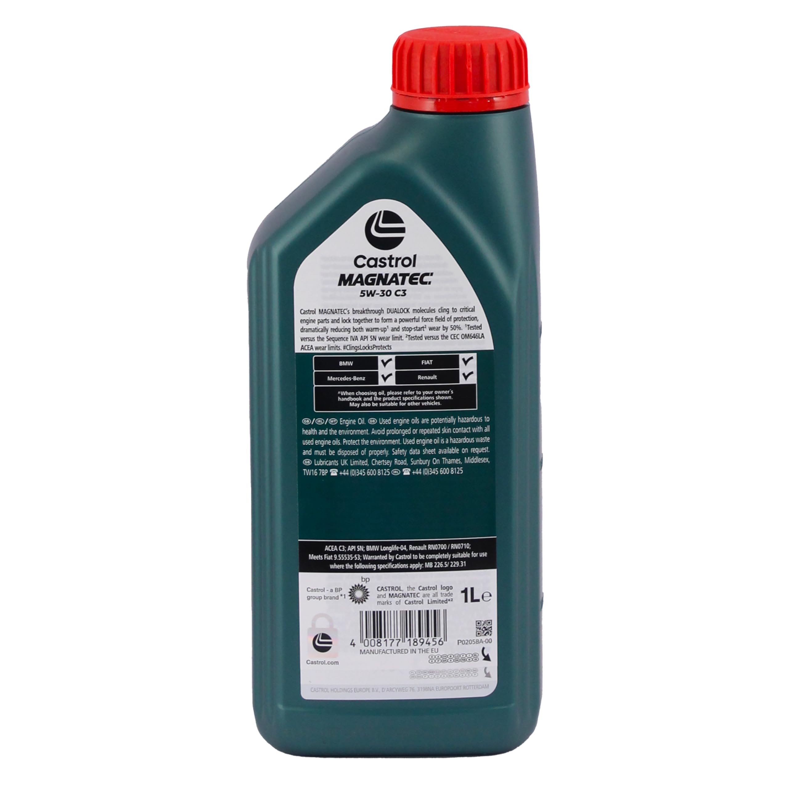 Aceite motor 5w30 auto benzina lubricante Castrol Magnatec Stop Start 5w-30 C3 con Llavero sacacorchos 5x1lt
