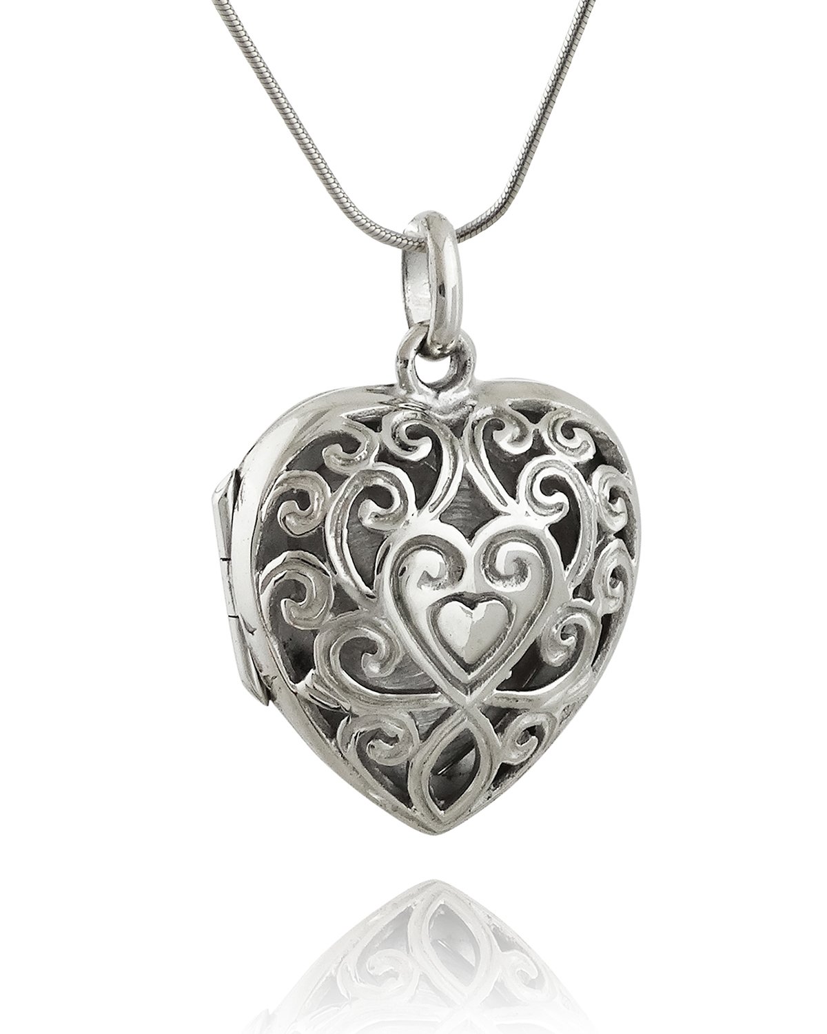 FashionJunkie4Life Sterling Silver Locket Necklace