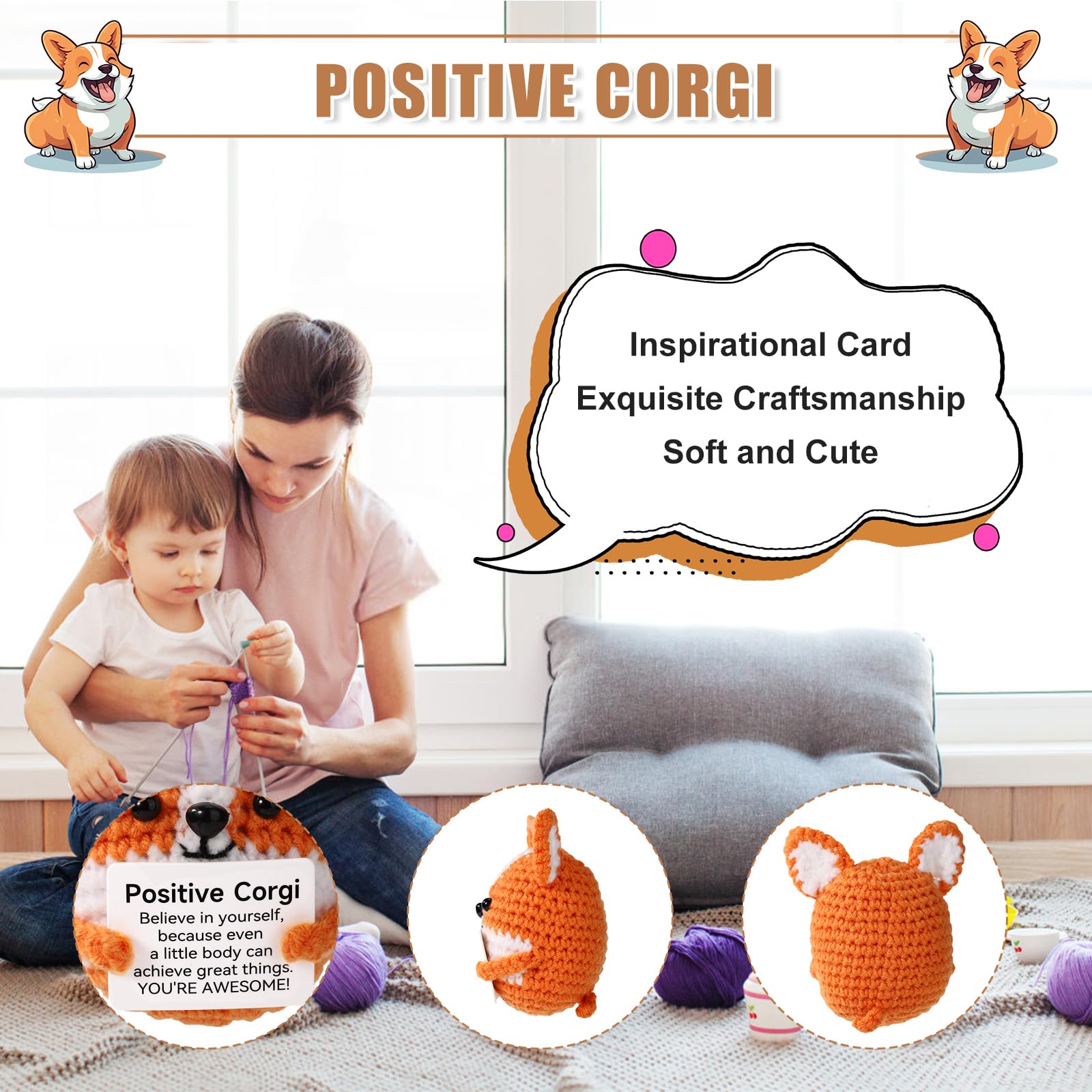 TOYMIS Positive Corgi Crochet - Image 3