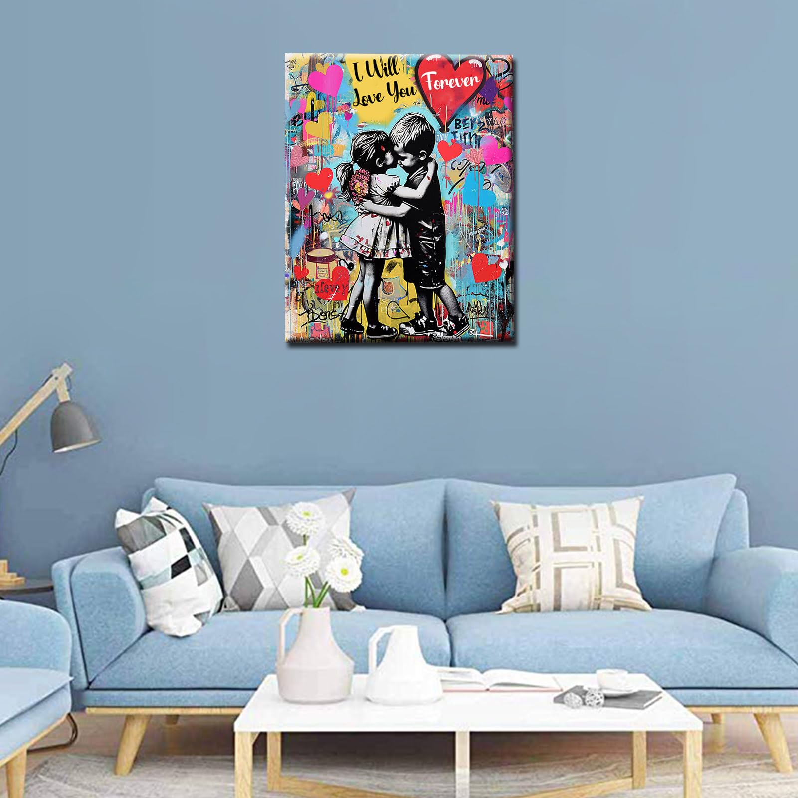 Banksy Malen Nach Zahlen Set | 40x50 Cm | Leinwand, Acrylfarben, Pinsel | Für Erwachsene