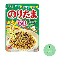 Vista 2 de Noritama - Algas marinas y huevo, 1.0 onzas, 5 piezas de arroz espolvoreado japonés Ninjapo