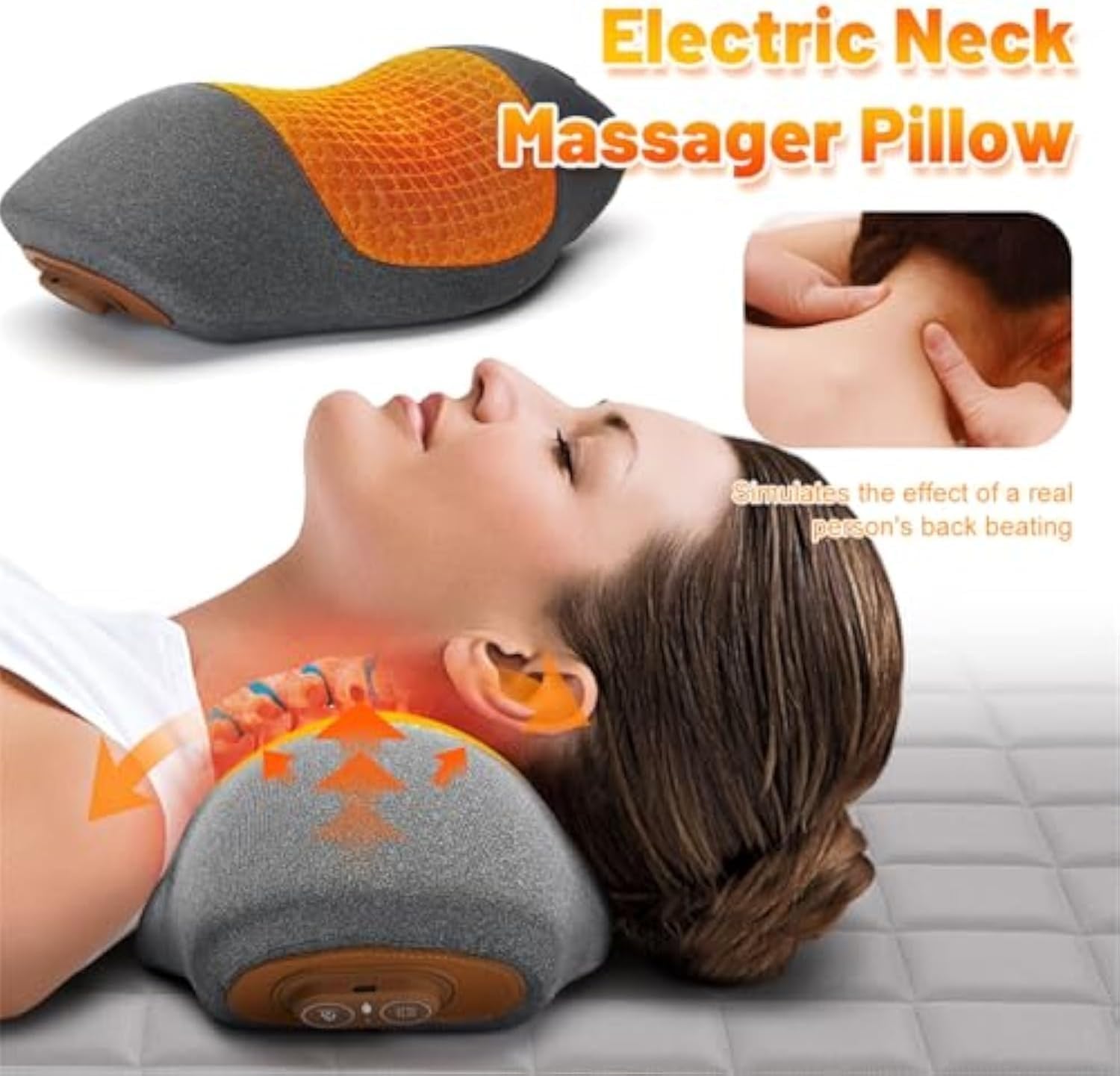 Artuvate Cervicale, Massaggiatore Cuscino 3 In 1 Per Il Collo, Relief Massager For Neck, For Neck Stretcher Massage Relaxe (Black)