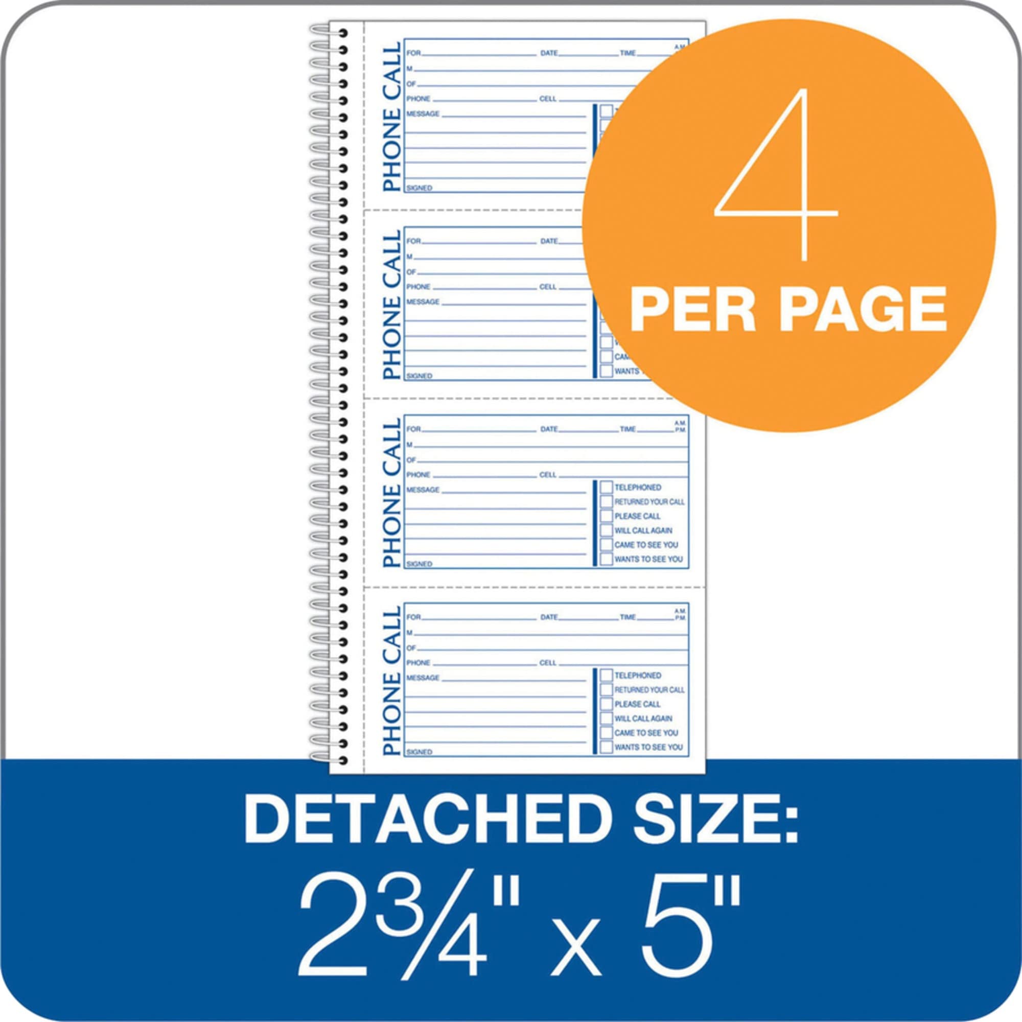 Amazon.com : Adams Phone Message Book, Carbonless Duplicate