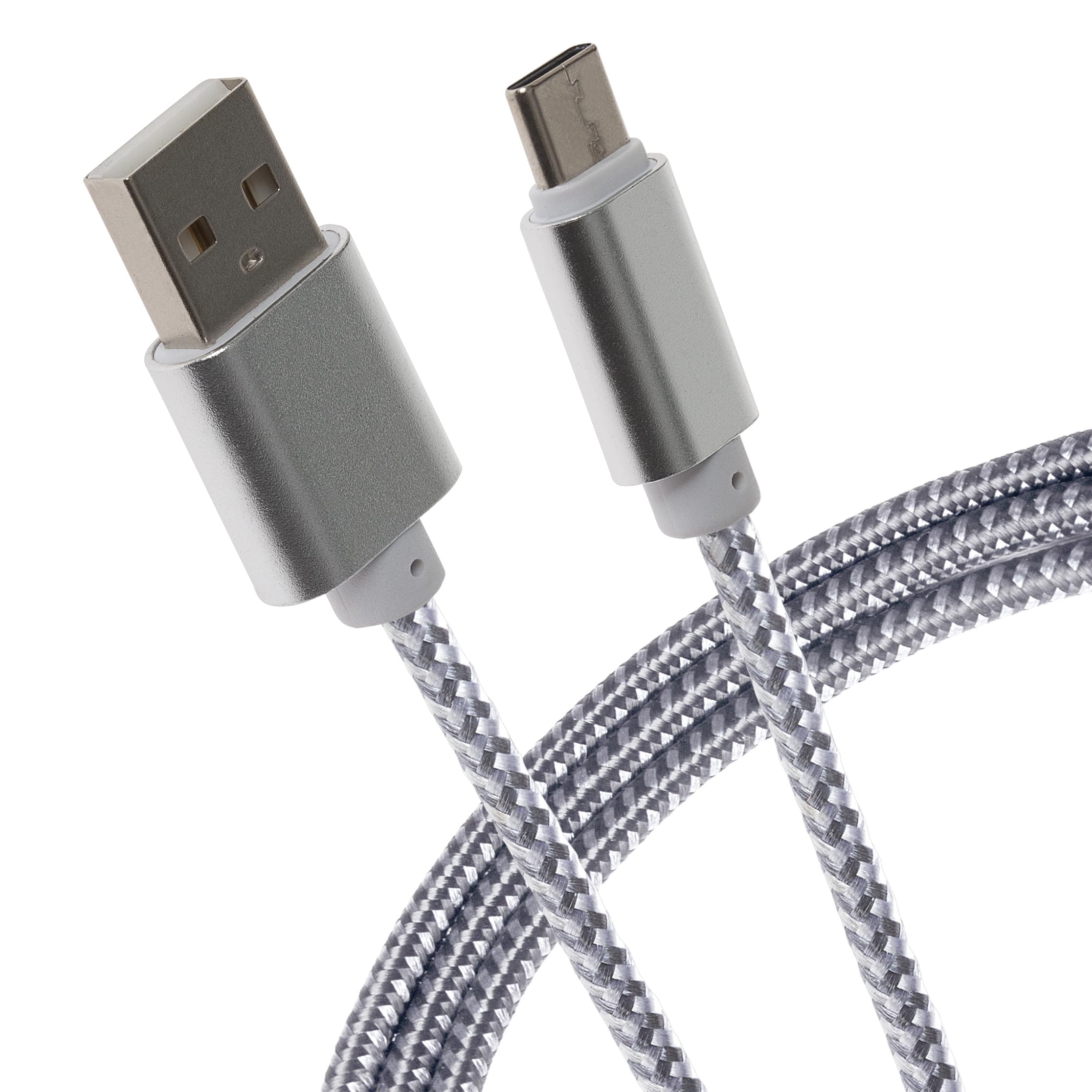 Maplin USB C to USB-A Cable Braided 15W, 0.25m, Charging and Syncing, for Apple MacBook, iPad Pro, iPad Air, iPhone 15, Samsung Galaxy phones, Microsoft Surface, Google Pixel and more