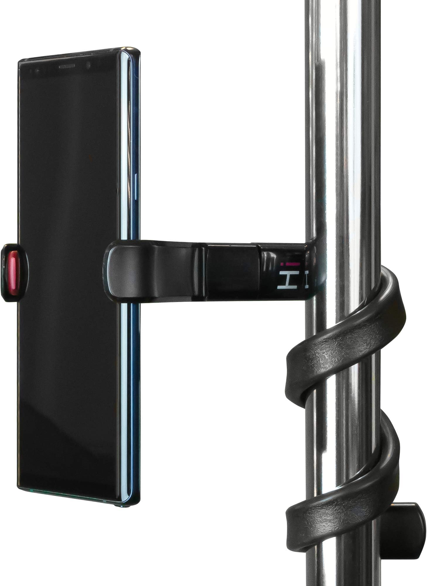 Hovergrip by Vectario Portable Flexible Cell Phone Holder Stand for Car, Bed, Kitchen, Desk, Stroller, Grocery Shopping Cart, Mic, Video - Removable Clamp - Social Media Influencer Recording