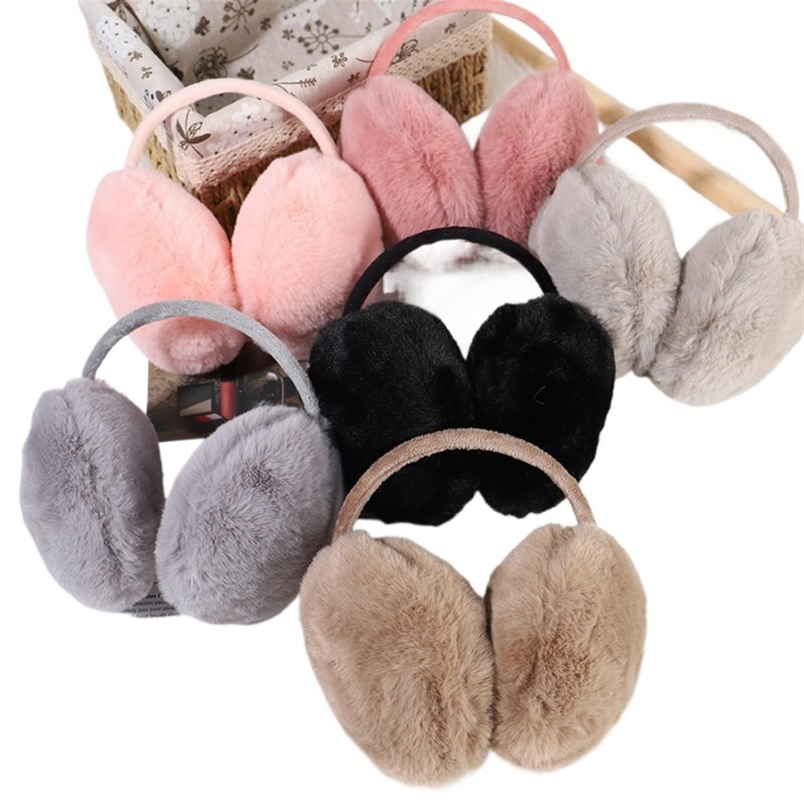 Winter Warm Ear Muffs Women Girls Fluffy Children Headphone Earmuffs Soft Solid Cute Warmer Earlap