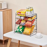 Vista 6 de Estante de exhibición del caramelo, soporte de exhibición del estante del bocadillo, tenedor del microprocesador de alambre para la encimera