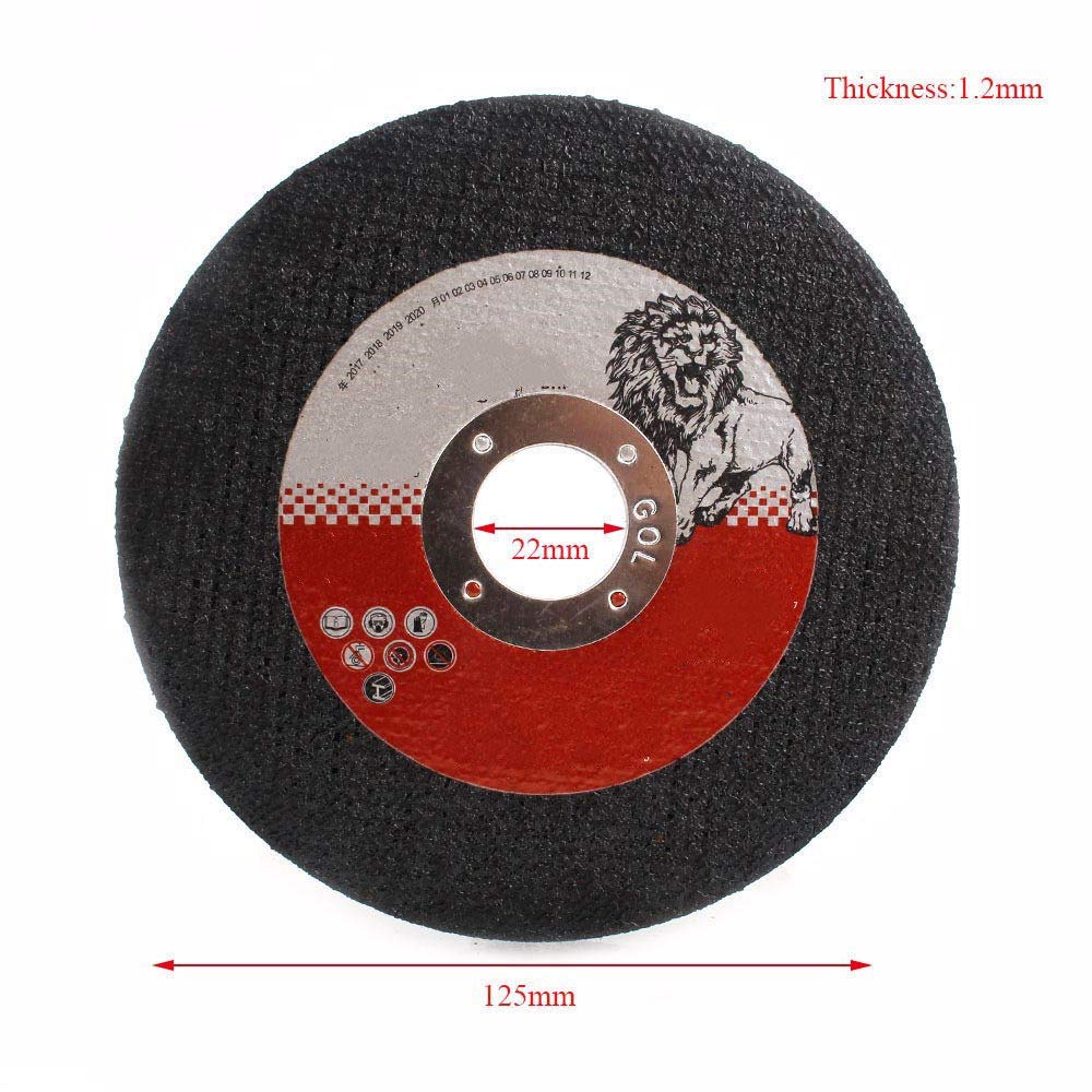 5-50Pcs Disco da taglio in metallo da 125 mm Mole per smerigliatrice Anngle per disco da taglio in acciaio inossidabile Lama da taglio in resina rinforzata, 25 pezzi