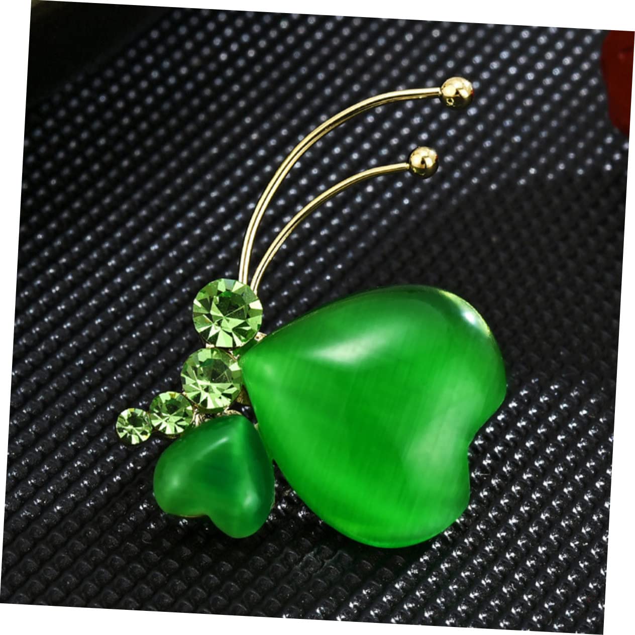 VALICLUD vierblättrige Kleeblattbrosche Schmetterlingsflügel Broschen für Damen flattern Reize brosche weihnachten Kupfer Brosche Schalnadel Brosche in Schmetterlingsform Green
