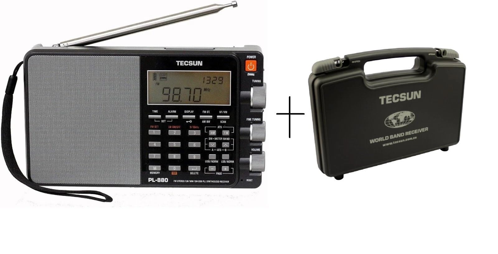 Amazon.com: Tecsun PL880 Shortwave Radio with Hard Shell Case
