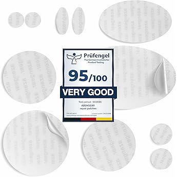 aZengear Clear Tenacious Waterproof Tape, Patch Repair Kit for Tents, Air Mattress Beds, Inflatables, Fix Rips in PVC Awnings, RV, Bouncy Castle, Shoes, Down Jackets
